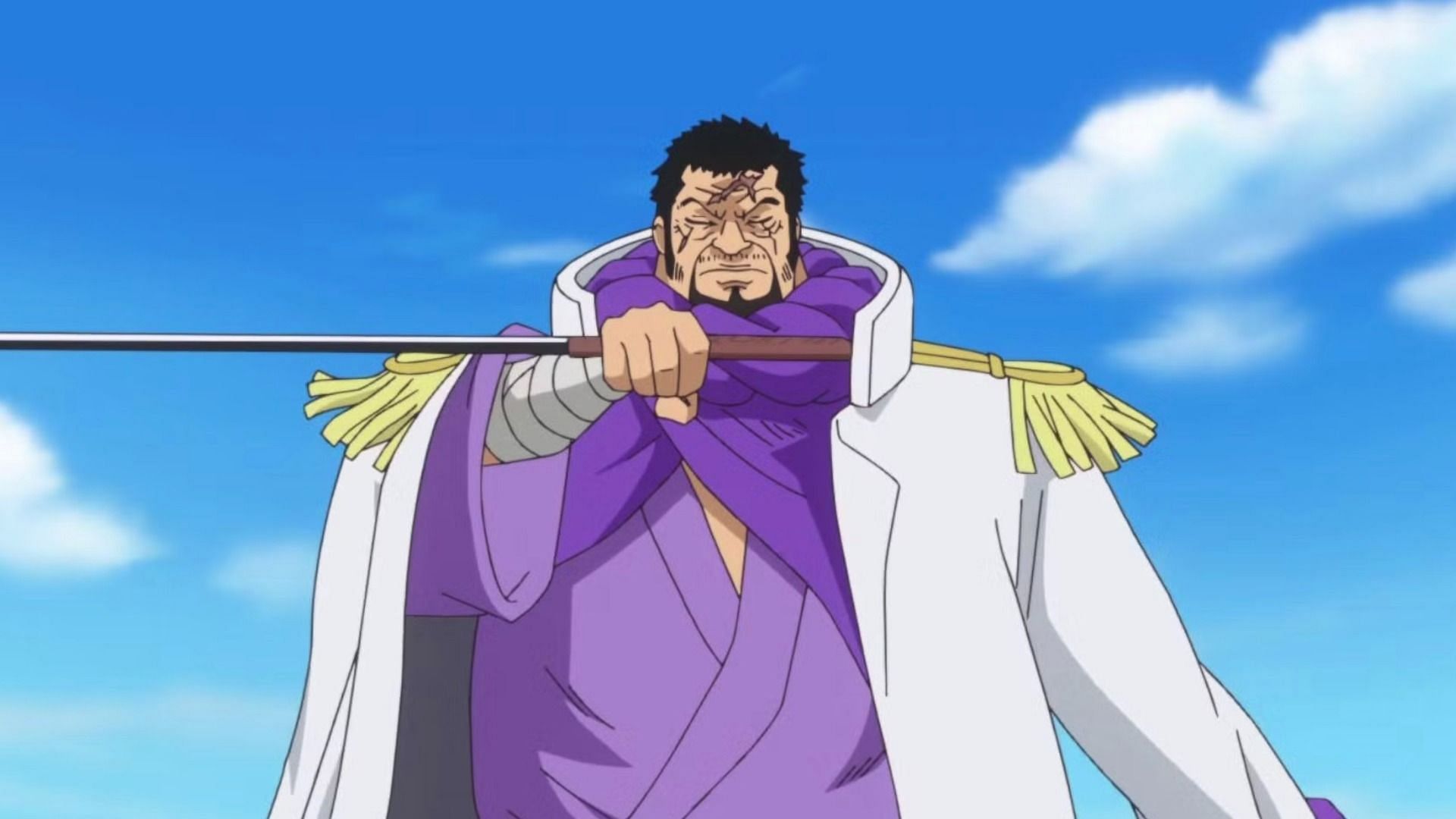 Fujitora wielding his sword (Image via Toei Animation)